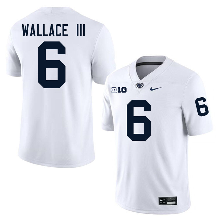 Harrison Wallace III Penn State Jersey,PSU Nittany Lions #6 Harrison Wallace III Football-White